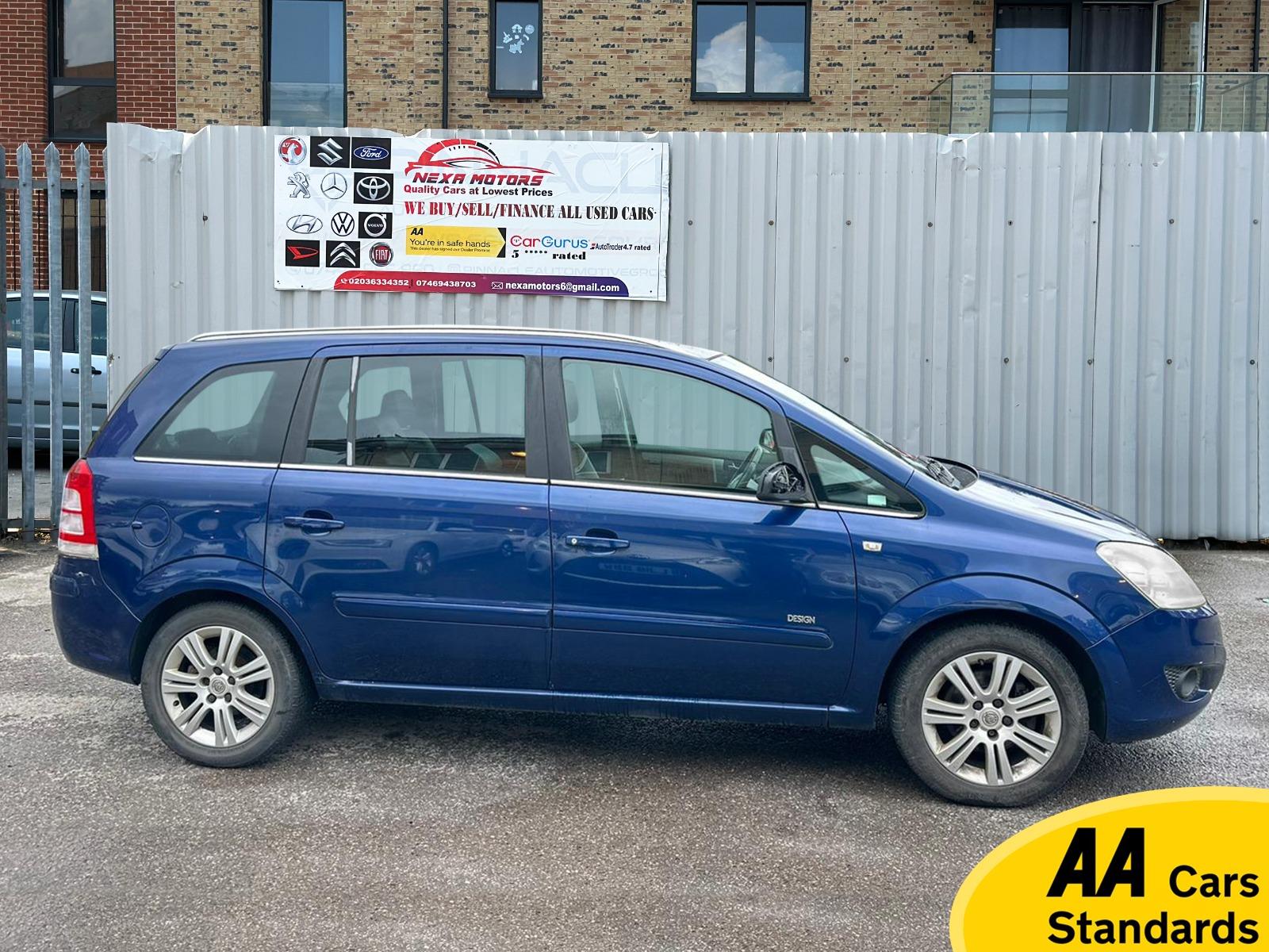 Vauxhall Zafira 1.8 16V Design MPV 5dr Petrol Manual Euro 4 (140 bhp)